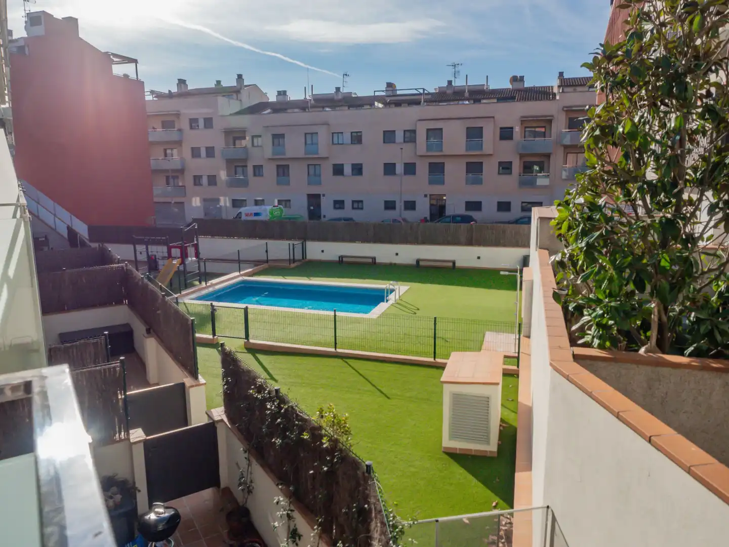 Swimming pool of Flat for sale in Cardedeu  with Air Conditioner, Heating and Balcony