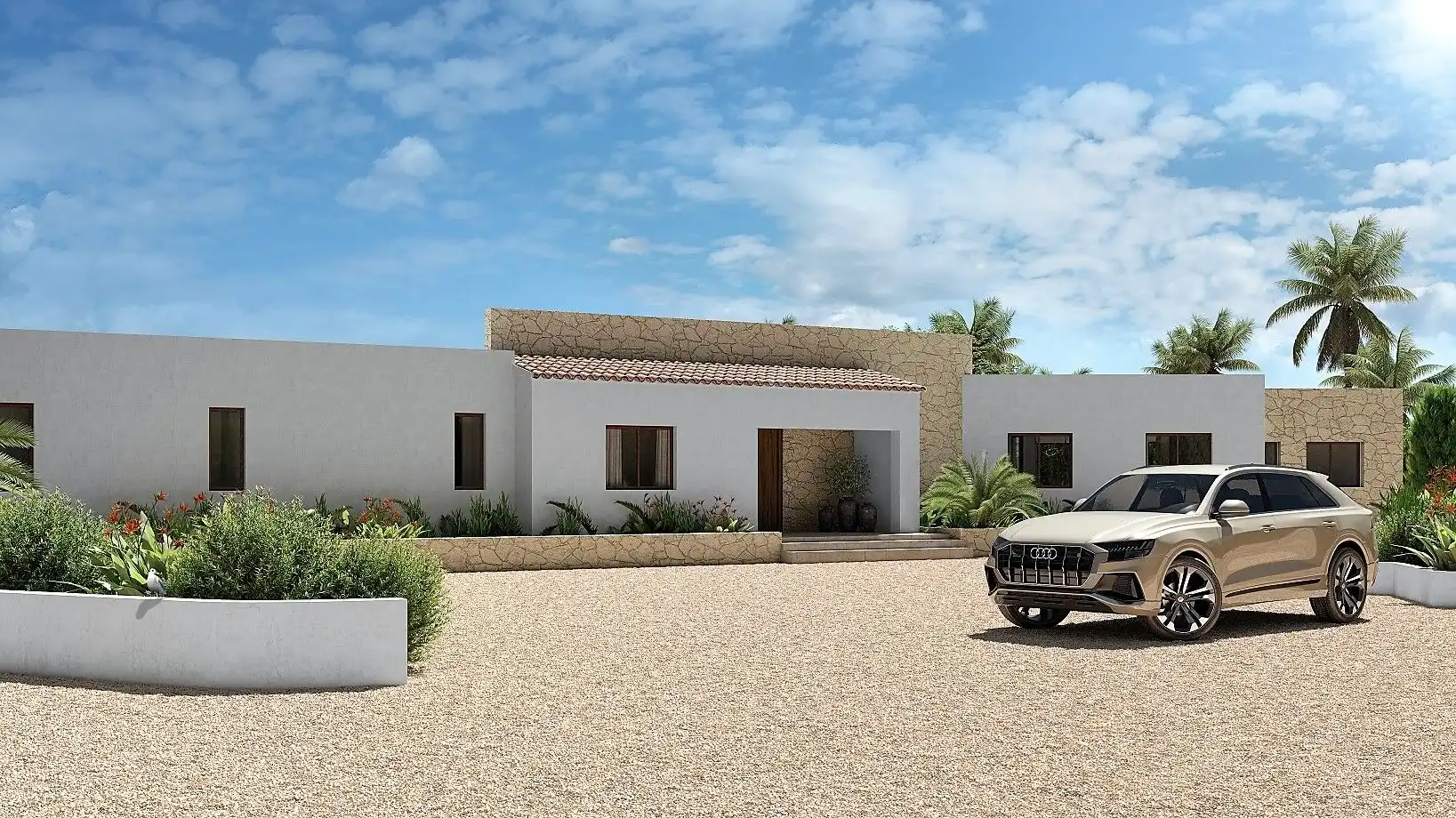 Vista exterior de Casa o xalet en venda en L'Alfàs del Pi amb Aire condicionat, Calefacció i Jardí privat