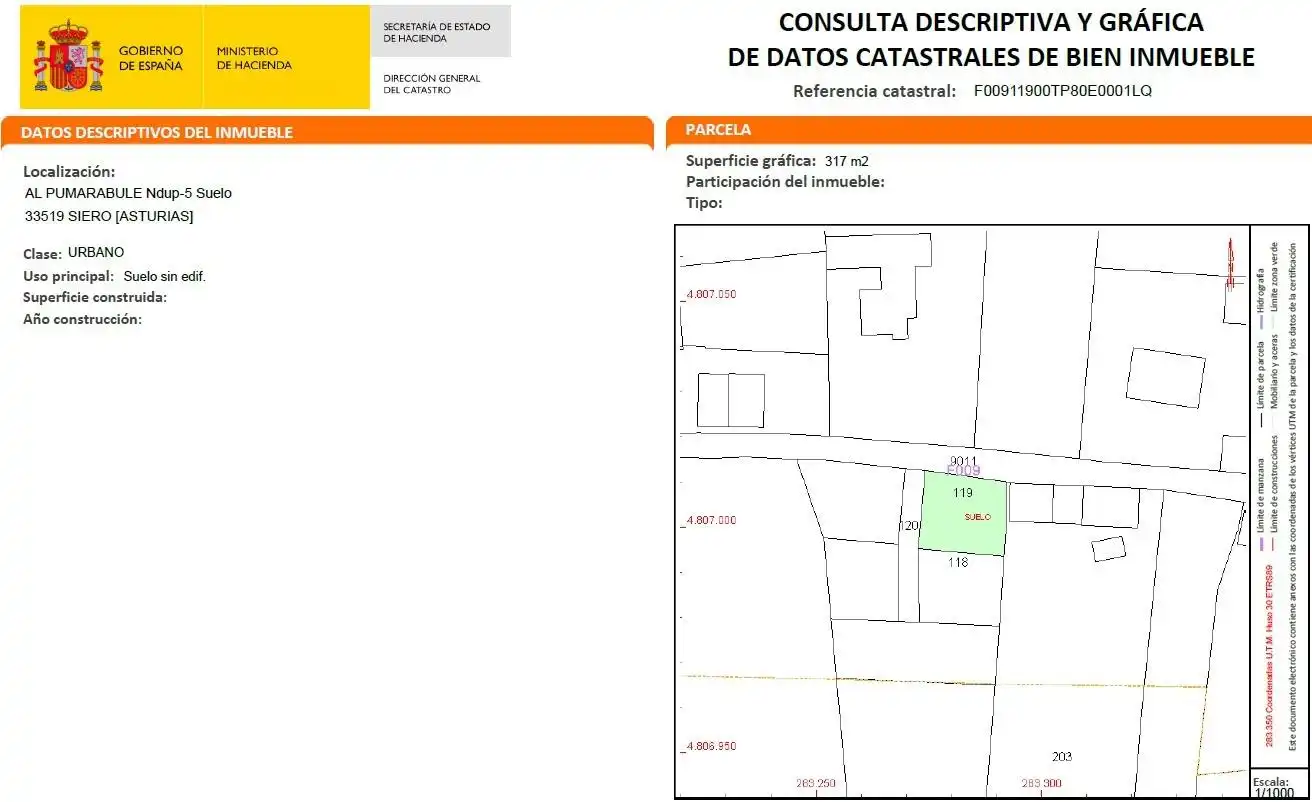 Terreno en venta en Siero