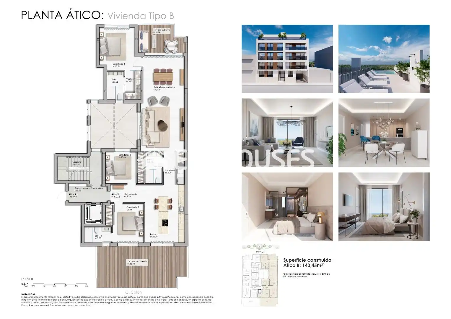 Penthouse mit Terrasse zum Verkauf in Pueblo, imagen 11