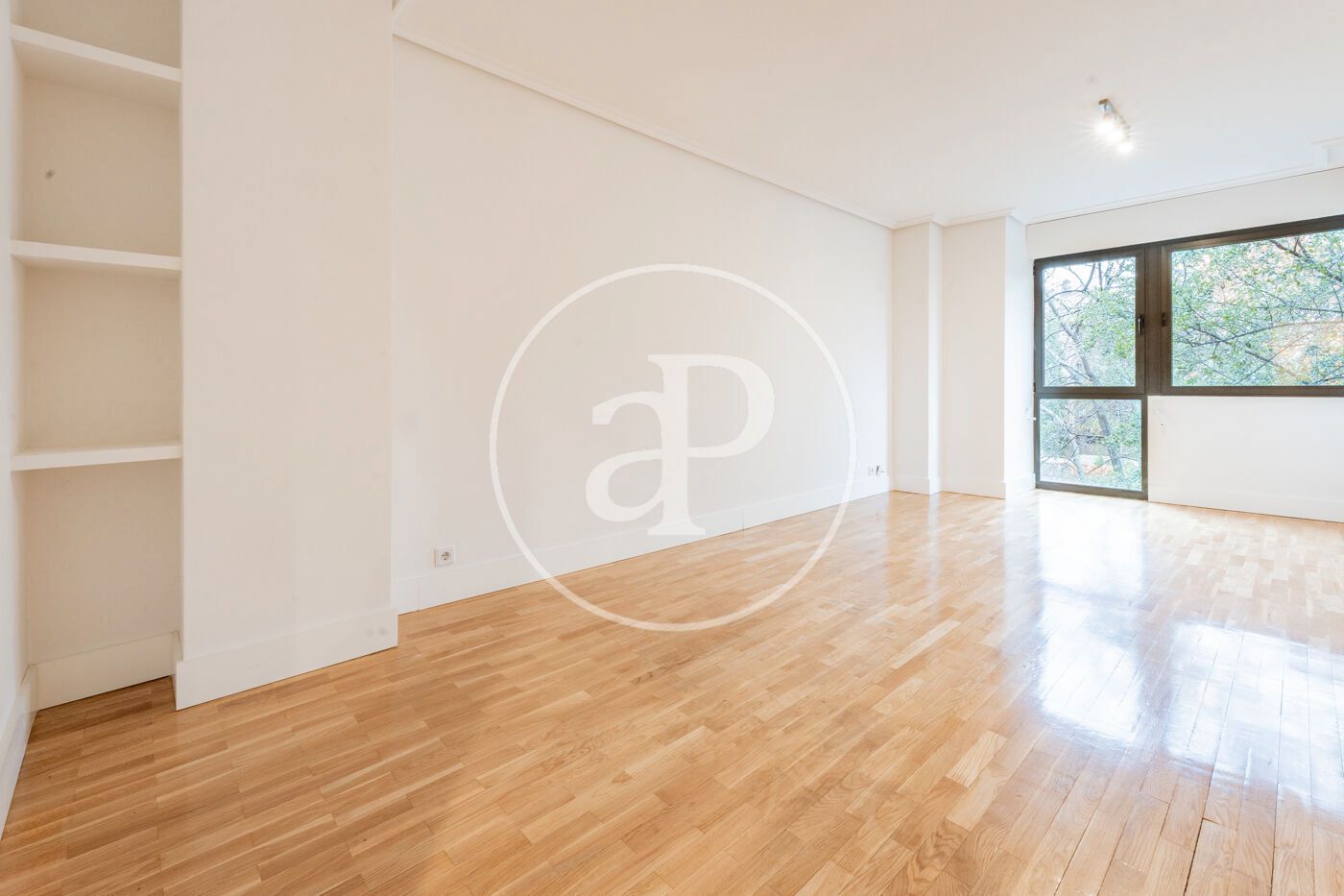 Living room of Flat for sale in  Madrid Capital  with Air Conditioner, Heating and Private garden