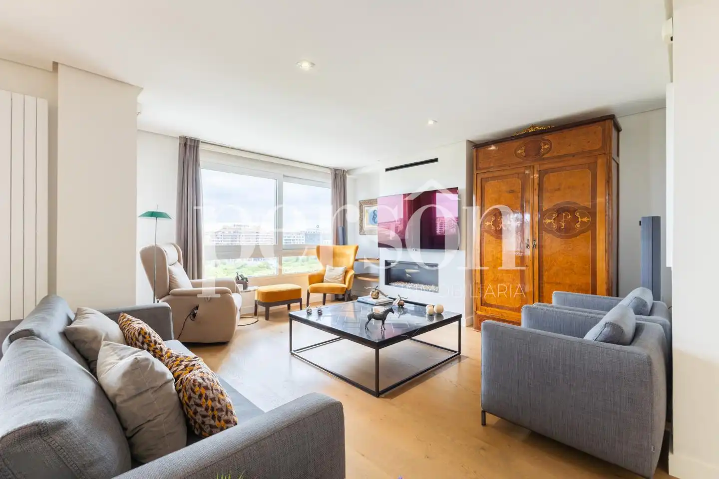 Sala de estar de Piso de alquiler en Valencia con Aire acondicionado, Terraza y Amueblado