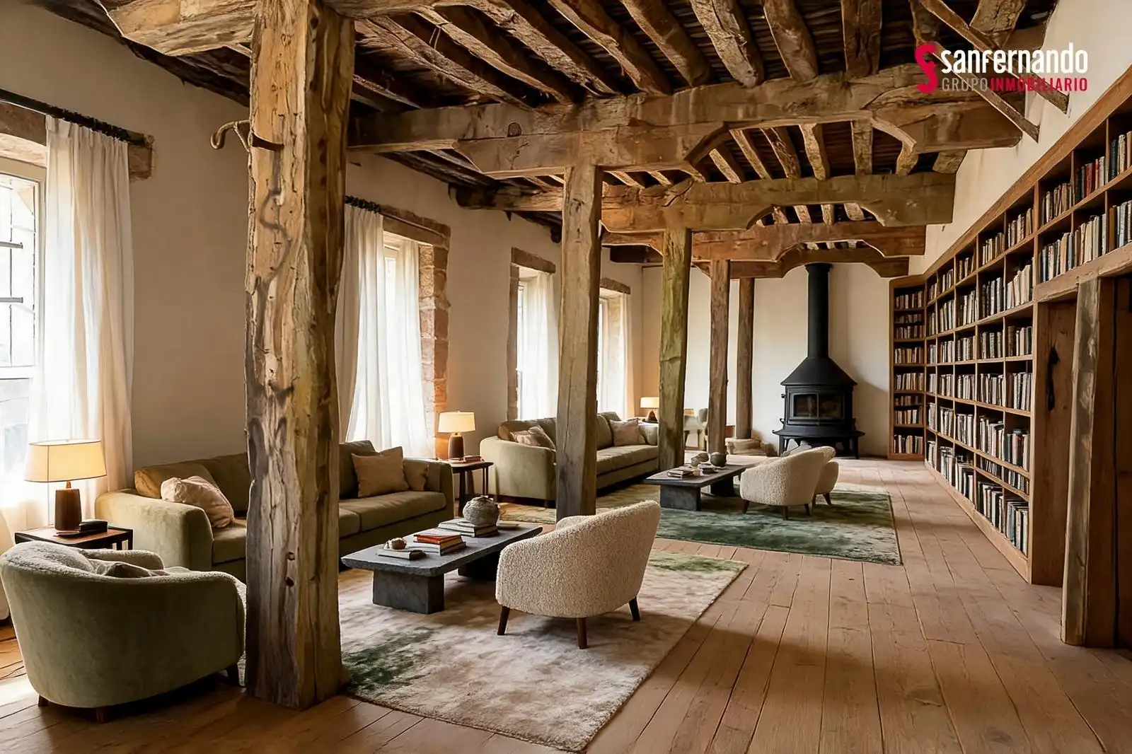 Sala d'estar de Finca rústica en venda en Santiurde de Reinosa amb Jardí privat