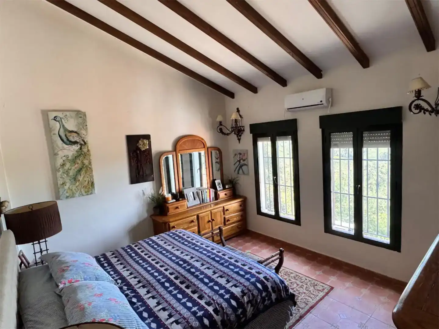 Habitación de Finca rústica en venta en El Madroño con Aire acondicionado, Jardín privado y Parquet