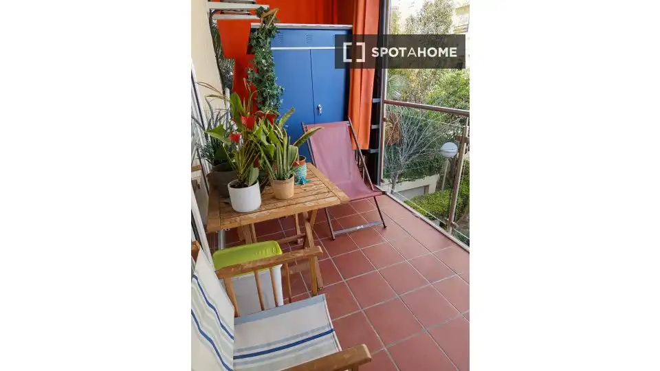 Terrassa de Pis de lloguer en Sant Pol de Mar amb Aire condicionat, Calefacció i Moblat