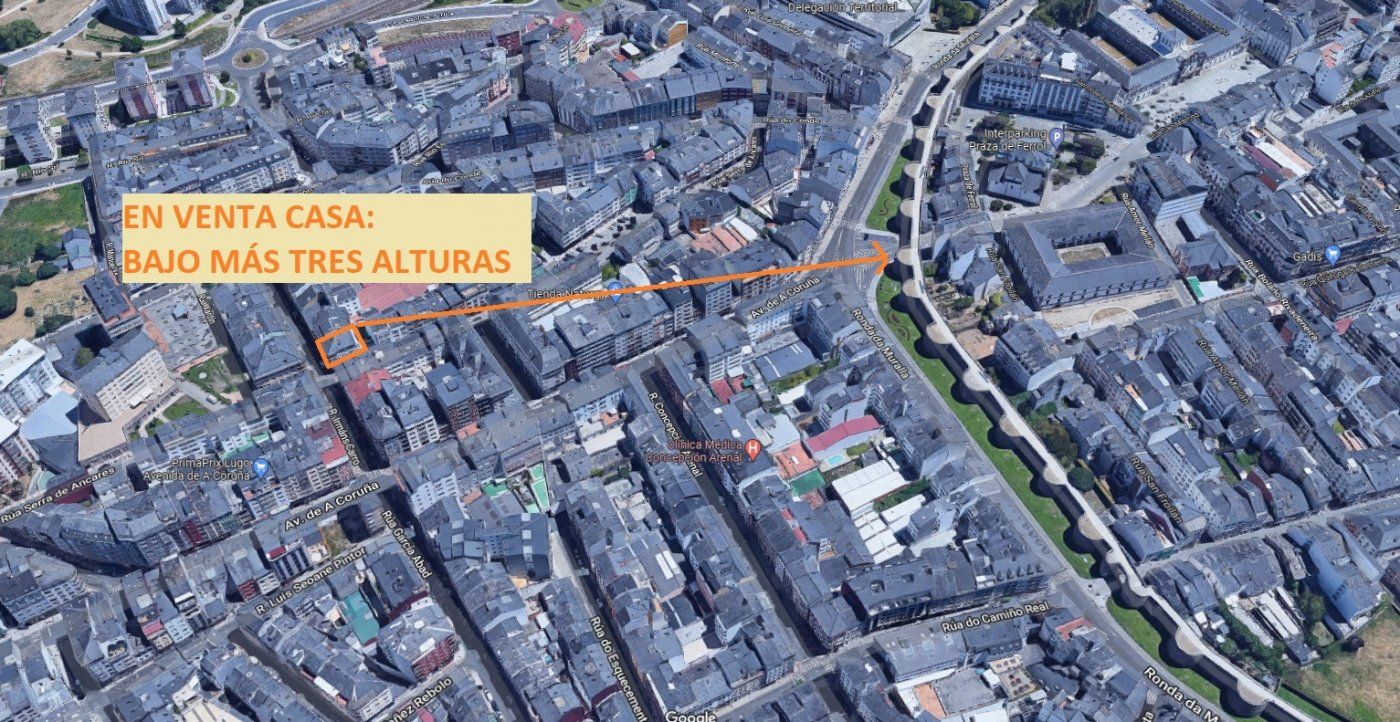 Vista exterior de Casa o xalet en venda en Lugo Capital amb Balcó