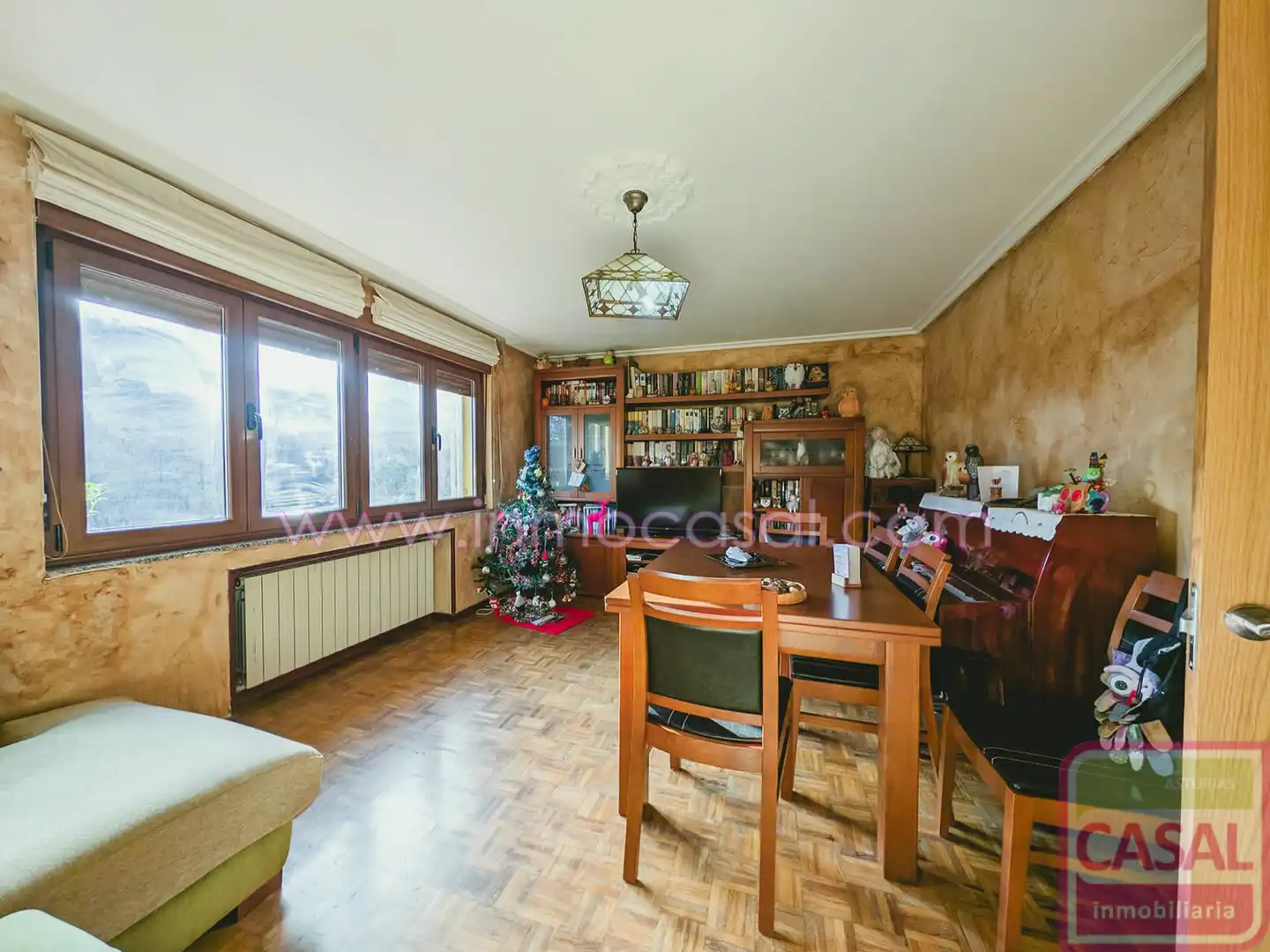 Sala d'estar de Casa o xalet en venda en Mieres (Asturias) amb Calefacció, Terrassa i Traster