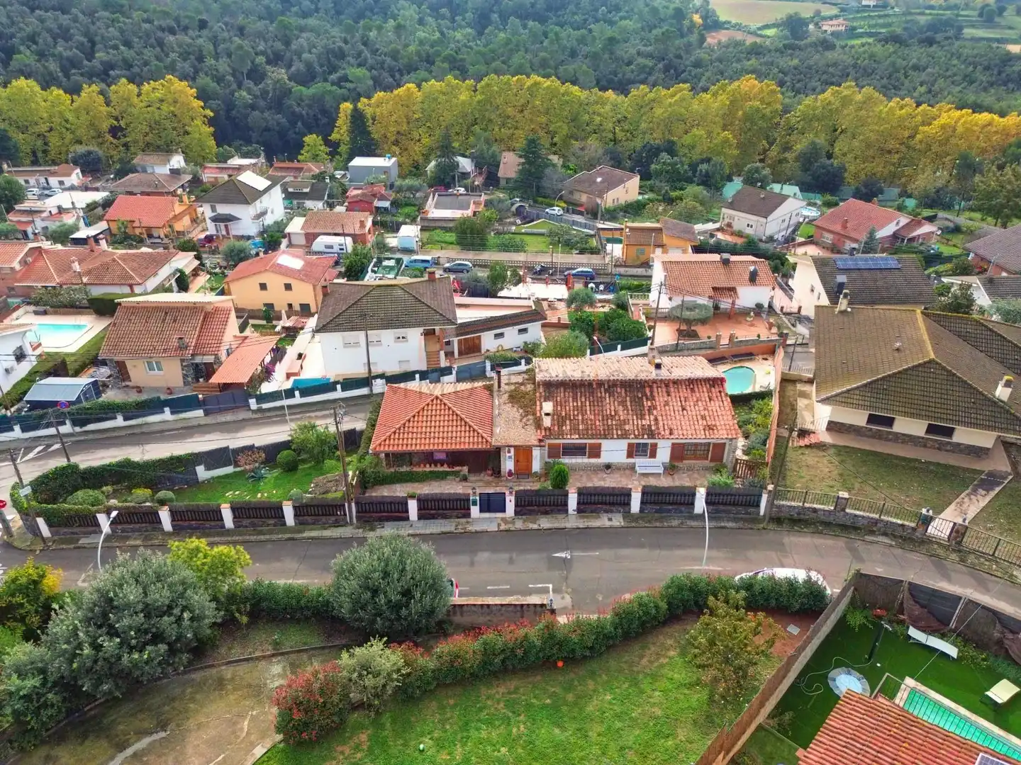 Vista exterior de Casa o xalet en venda en Les Franqueses del Vallès amb Aire condicionat, Jardí privat i Terrassa
