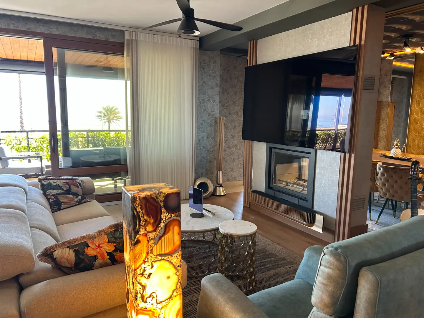 Sala de estar de Apartamento en venta en Gandia con Aire acondicionado, Terraza y Amueblado