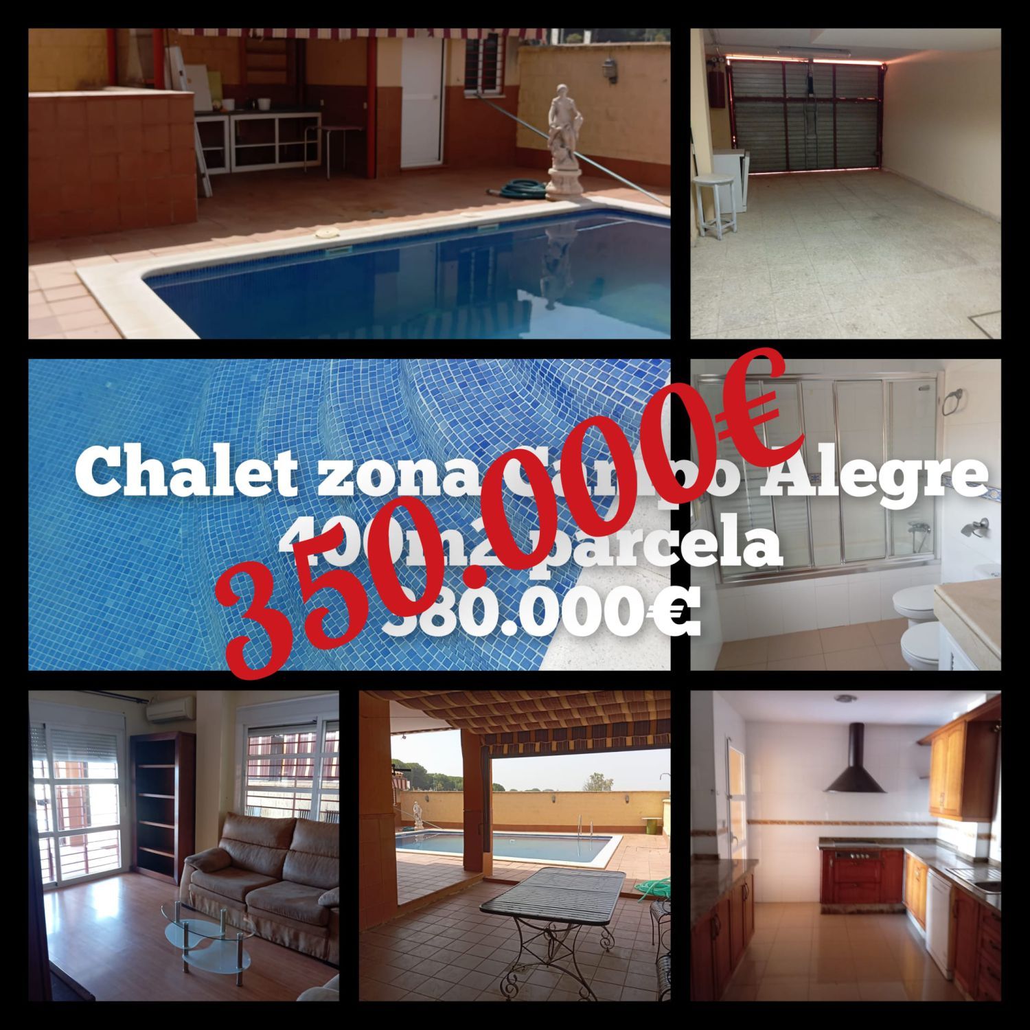 Swimming pool of House or chalet for sale in Alcalá de Guadaira  with Air Conditioner and Swimming Pool