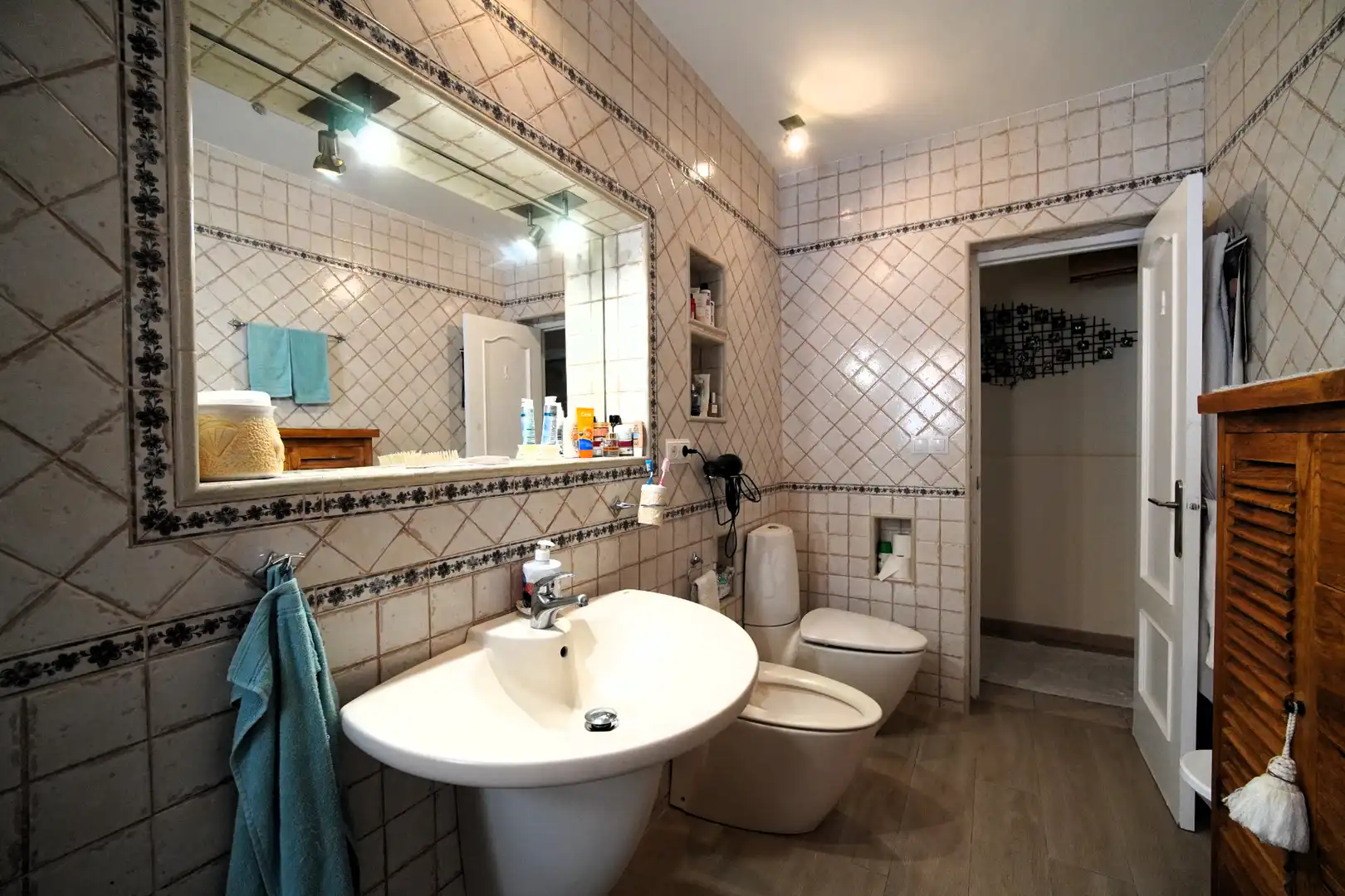 Baño de Casa adosada en venta en Roquetas de Mar con Aire acondicionado, Jardín privado y Terraza