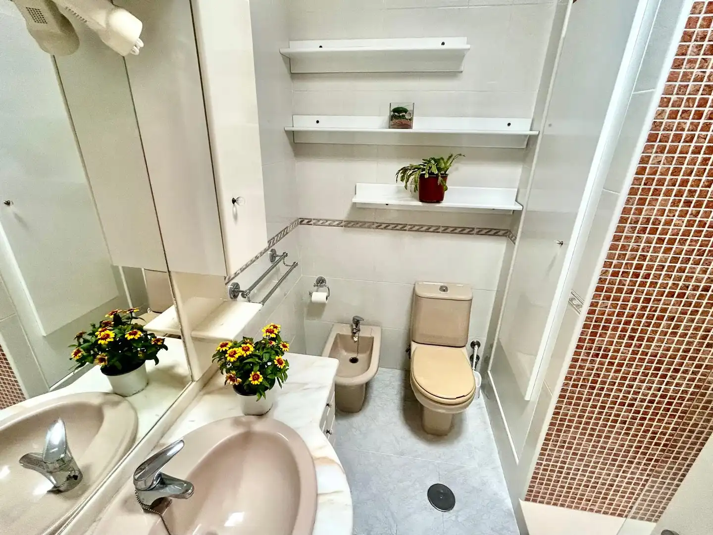 Baño de Casa adosada en venta en Roquetas de Mar con Aire acondicionado, Calefacción y Jardín privado