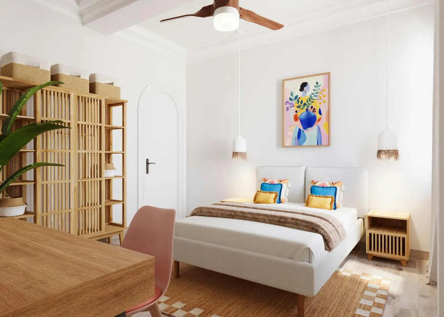 Habitación de Piso para compartir en  Valencia Capital con Aire acondicionado, Calefacción y Amueblado