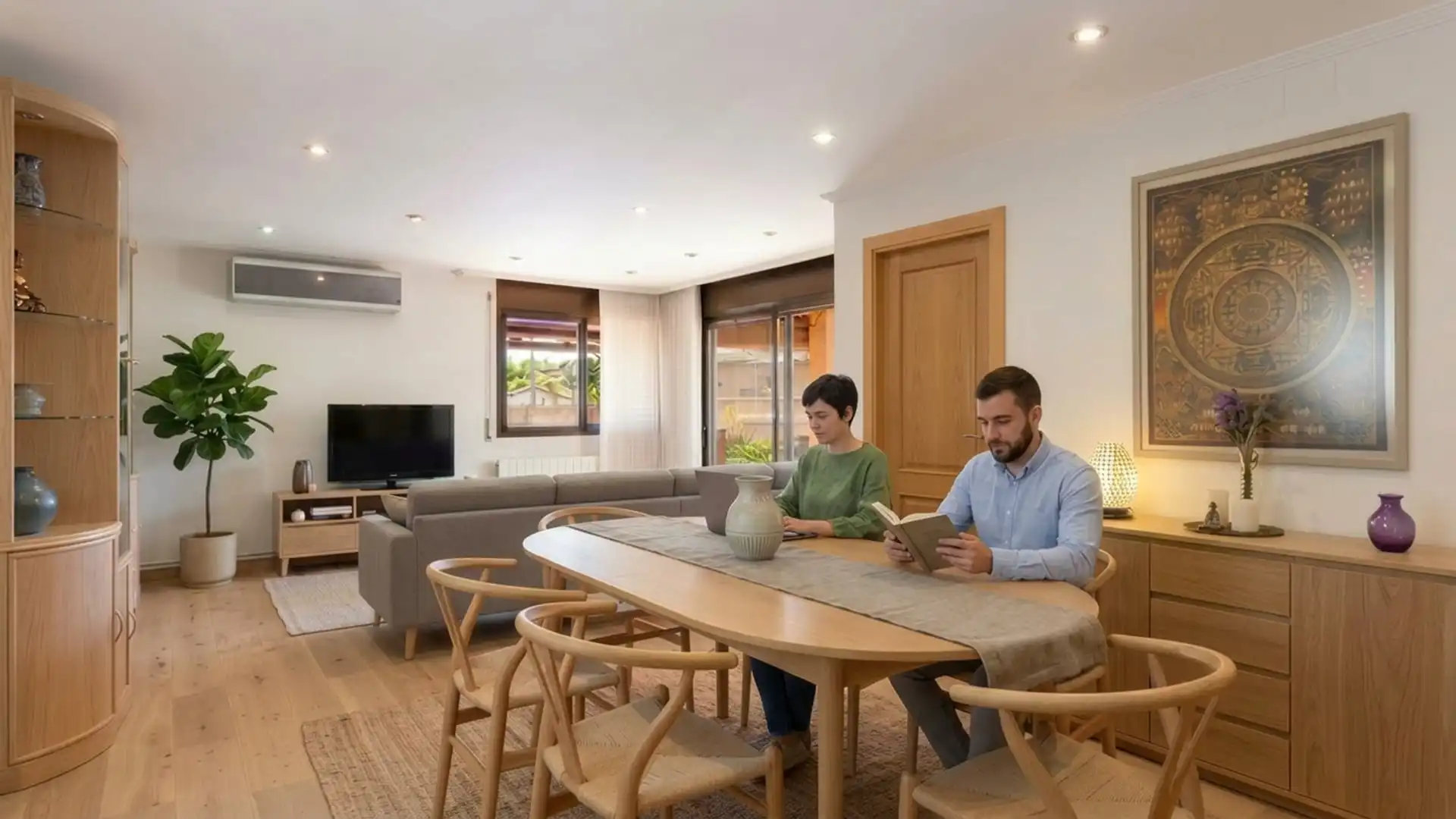 Living room of Houses for sale in Viladecavalls  with Air Conditioner, Heating and Private garden