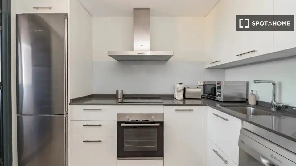 Kitchen of Flat for rent in Madrid  with Air Conditioner, Heating and Furnished
