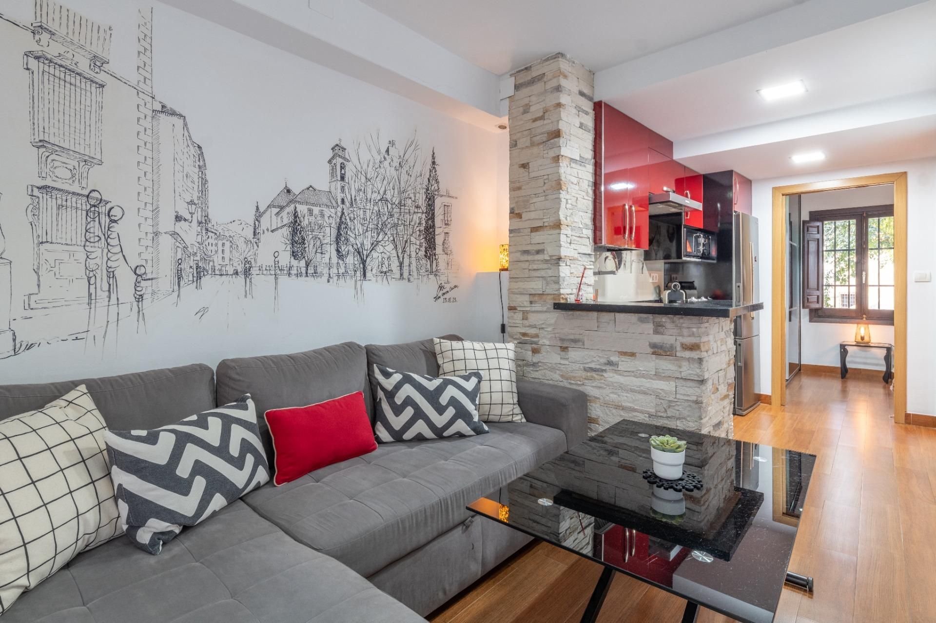 Living room of Flat for sale in  Granada Capital  with Air Conditioner