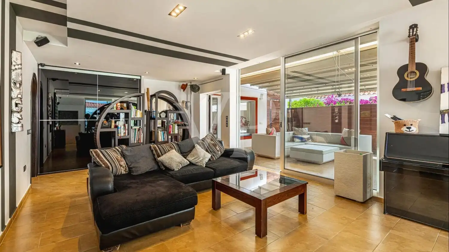 Living room of Houses for sale in Arona  with Air Conditioner, Parquet flooring and Terrace