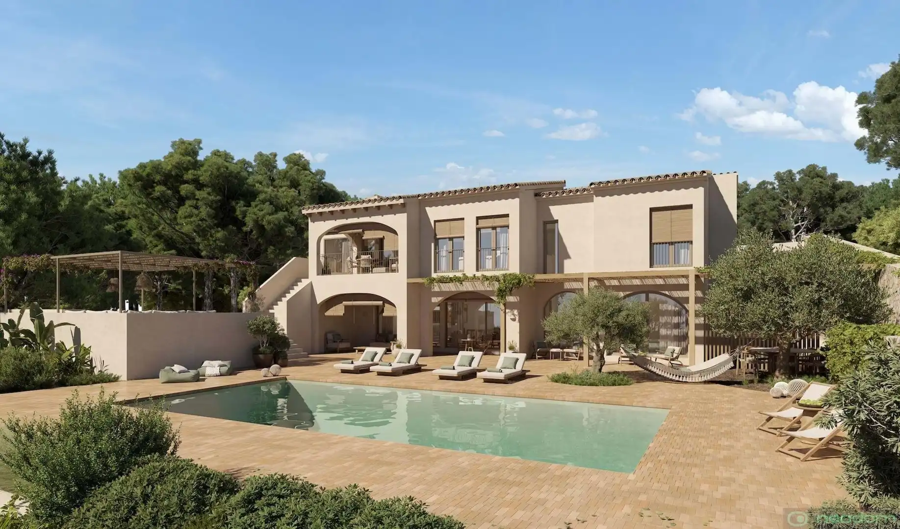 Garden of Houses for sale in Benissa  with Terrace and Swimming Pool