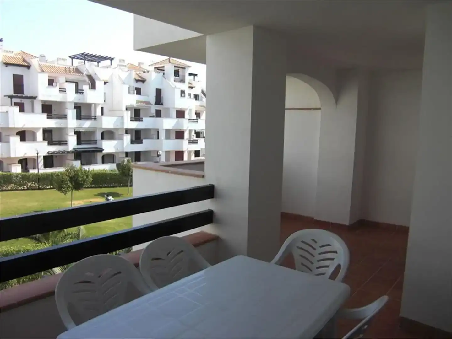 Terrace of Apartments for rent in Vera  with Air Conditioner, Private garden and Swimming Pool