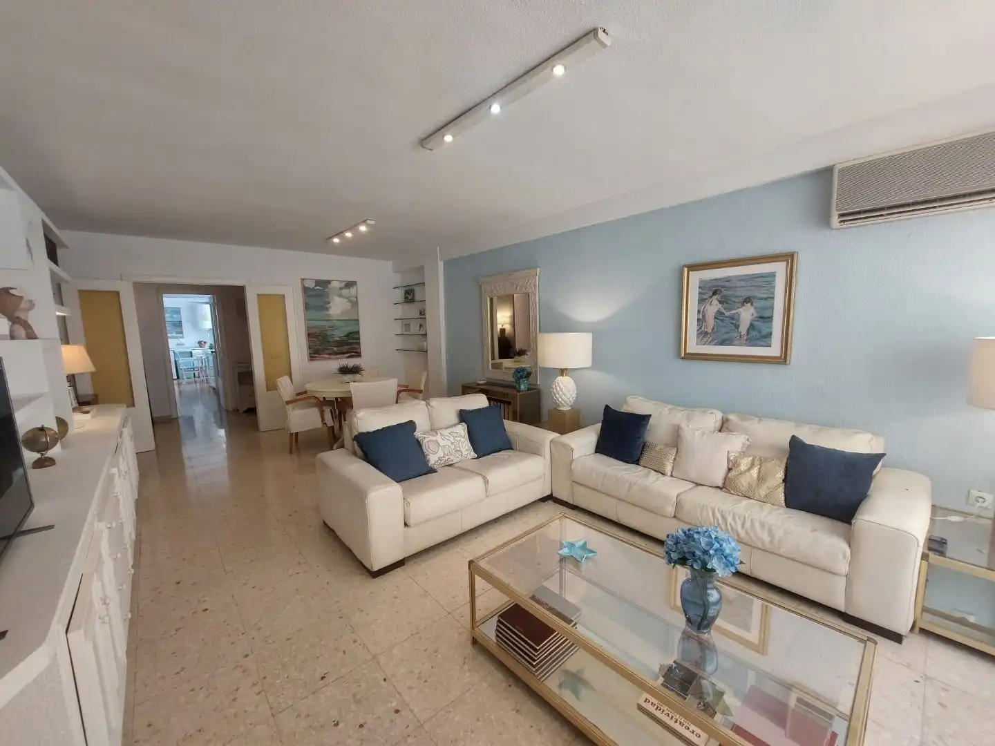 Wohnzimmer von Wohnung zur Miete in Altea mit Klimaanlage, Heizung und Terrasse