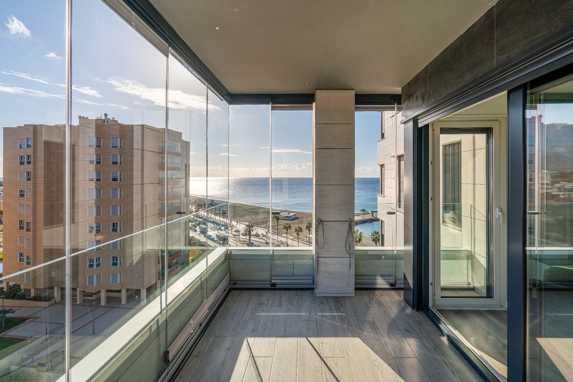 Terrace of Flat for sale in  Almería Capital  with Air Conditioner, Heating and Private garden