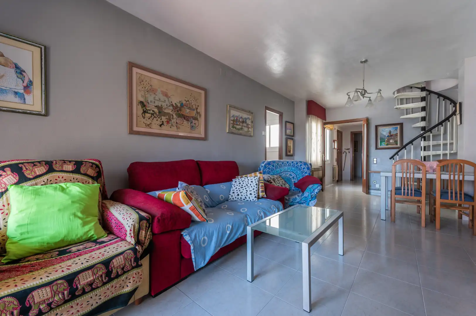Wohnzimmer von Maisonette zum Verkauf in Mollet del Vallès mit Klimaanlage, Heizung und Abstellraum
