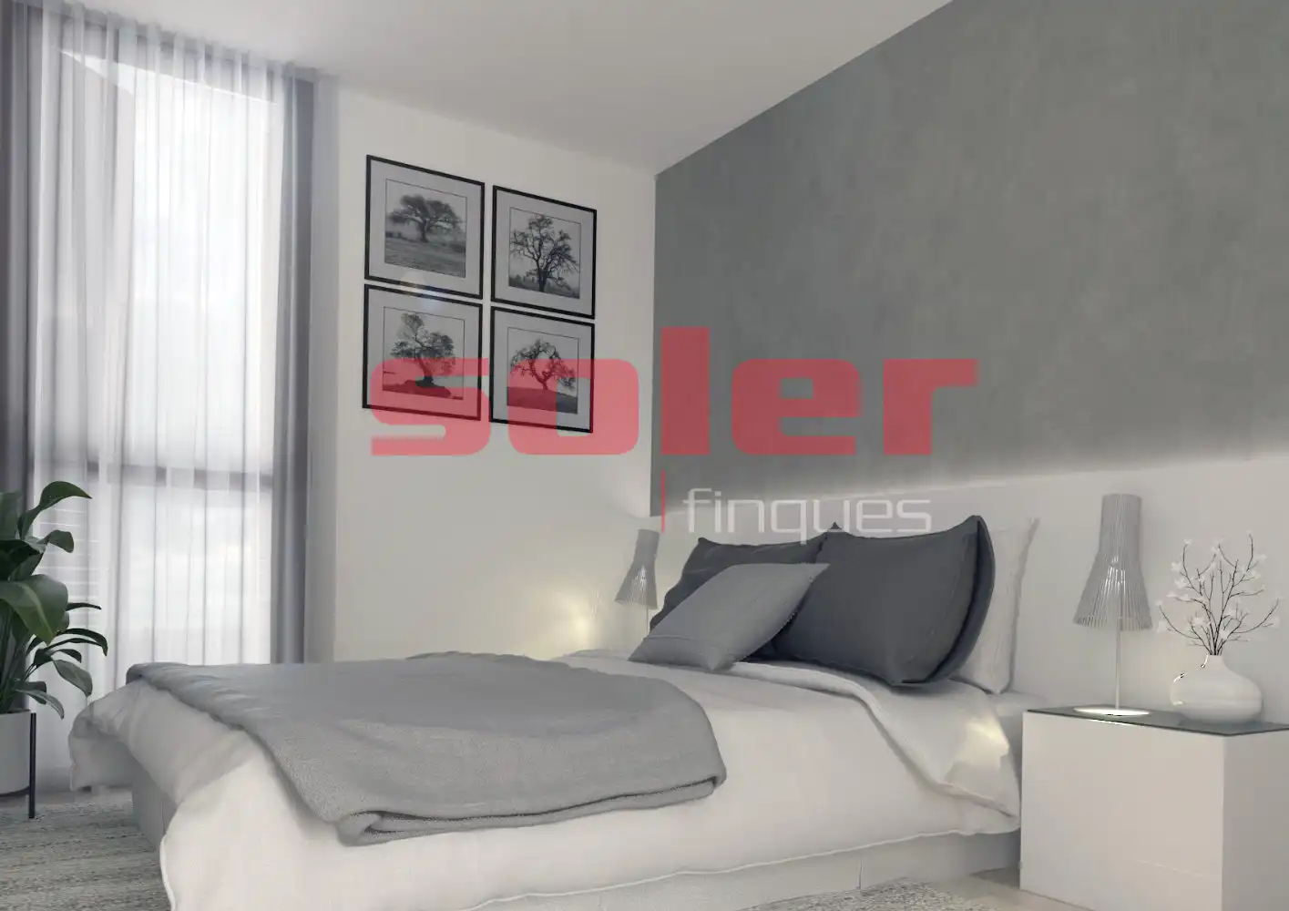 Schlafzimmer von Wohnung zum Verkauf in Rubí mit Klimaanlage, Heizung und Terrasse