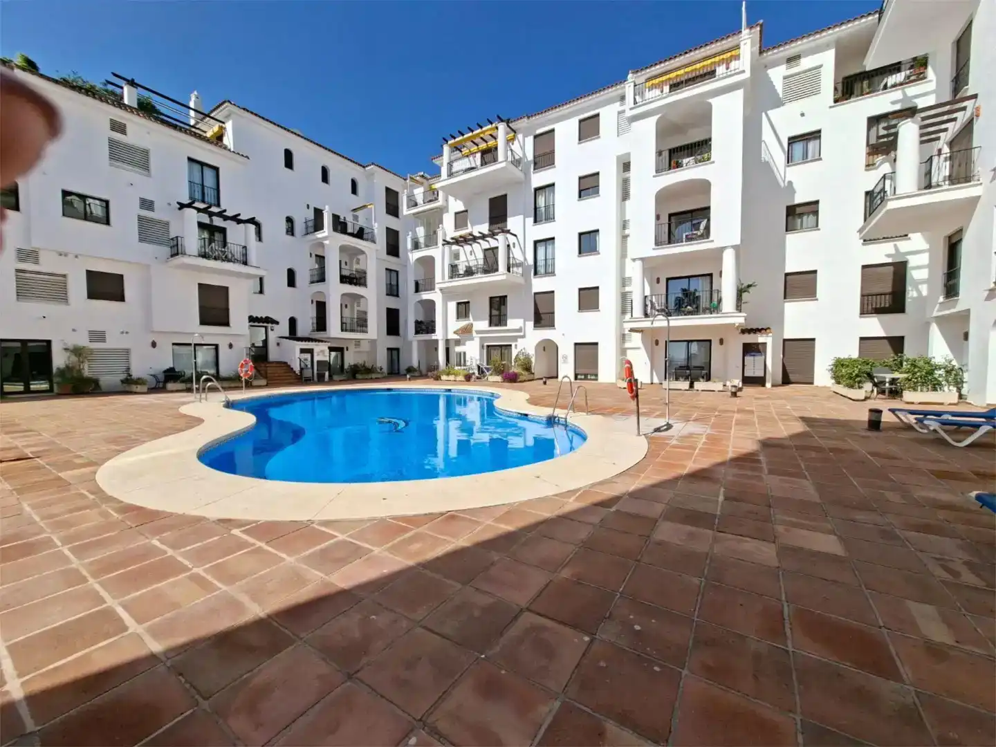 Exterior view of Flat for sale in Manilva  with Air Conditioner and Swimming Pool