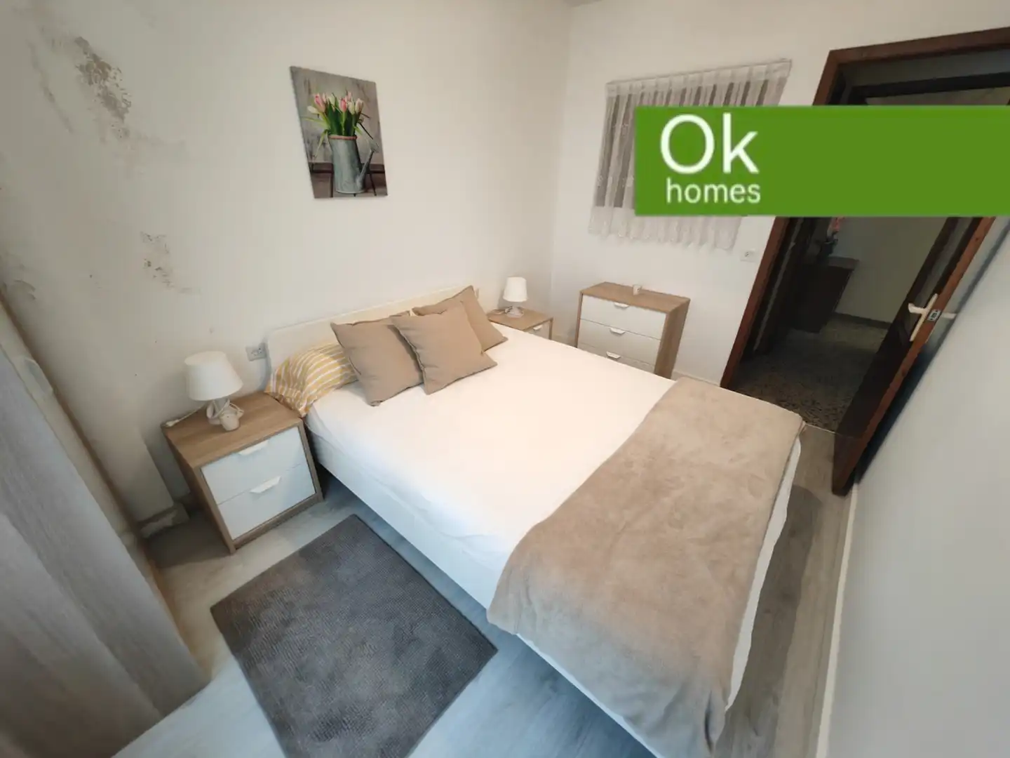 Schlafzimmer von Einfamilien-Reihenhaus zum Verkauf in Melide mit Klimaanlage, Heizung und Abstellraum