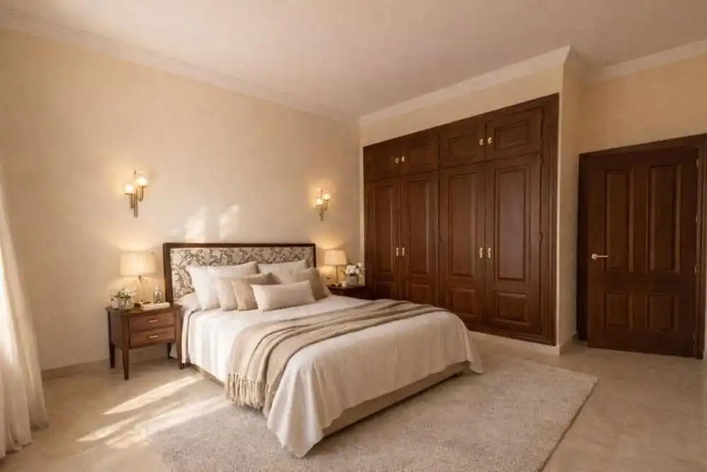 Dormitori de Casa o xalet de lloguer en Marbella amb Aire condicionat, Jardí privat i Terrassa