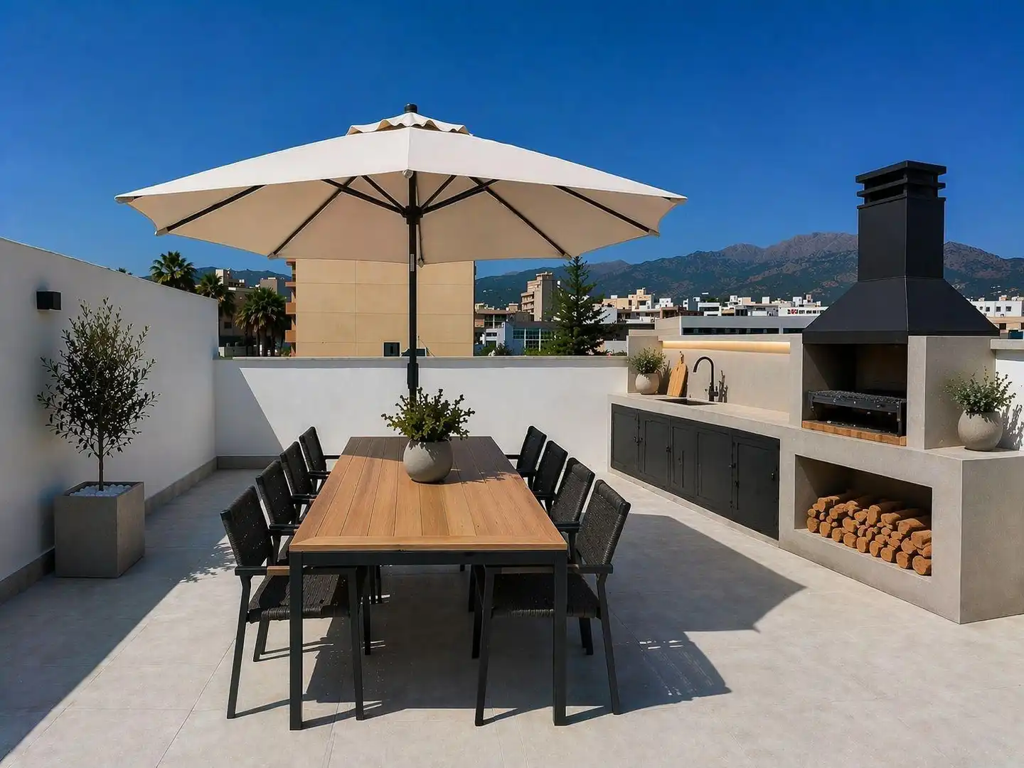 Terrasse von Dachboden zum Verkauf in Inca mit Klimaanlage, Terrasse und Balkon