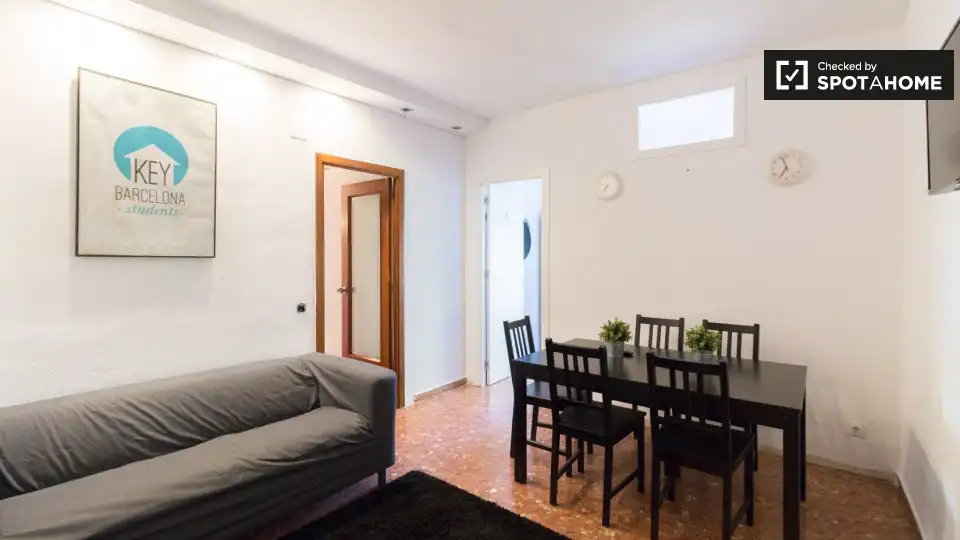 Flat for share in Barcelona  with Air Conditioner, Heating and Furnished