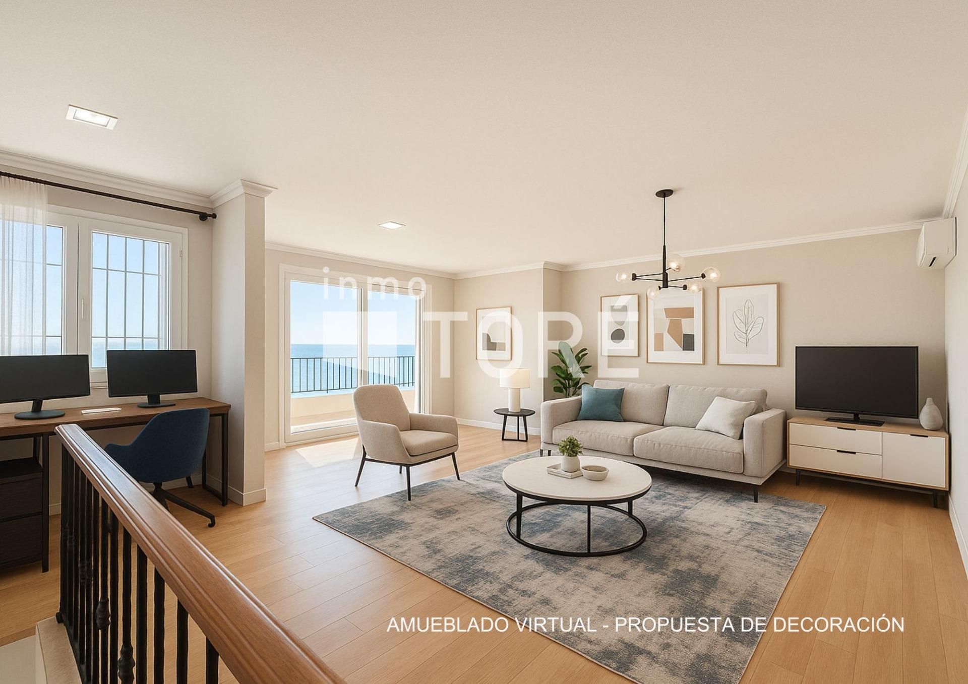 Sala d'estar de Casa o xalet en venda en Rincón de la Victoria amb Aire condicionat, Jardí privat i Terrassa