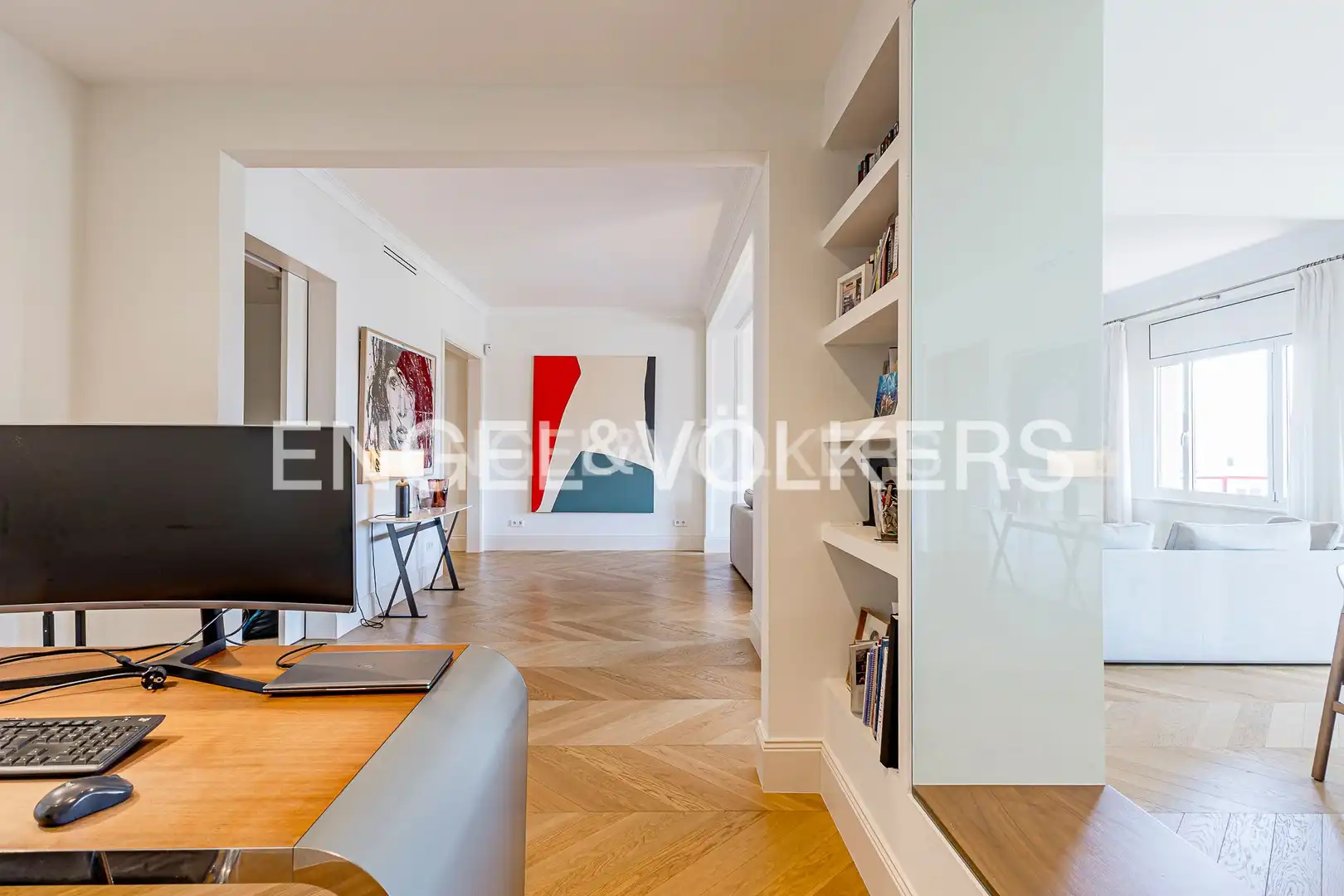 Sala d'estar de Pis de lloguer en Barcelona amb Aire condicionat, Calefacció i Parquet