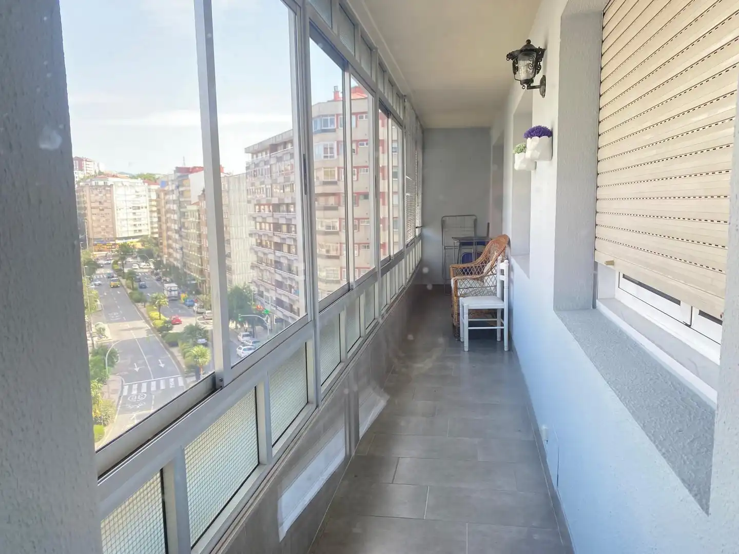 Balcony of Flat for rent in Vigo   with Parquet flooring, Terrace and Furnished