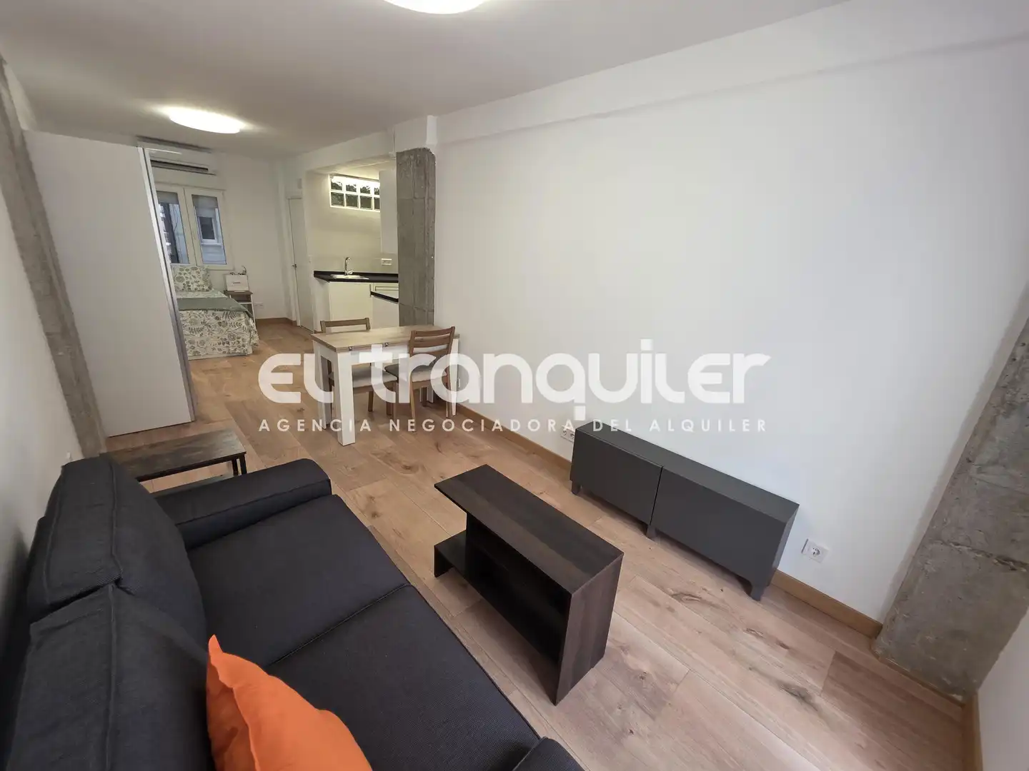 Wohnzimmer von Wohnung zur Miete in Madrid mit Klimaanlage, Terrasse und Möbliert