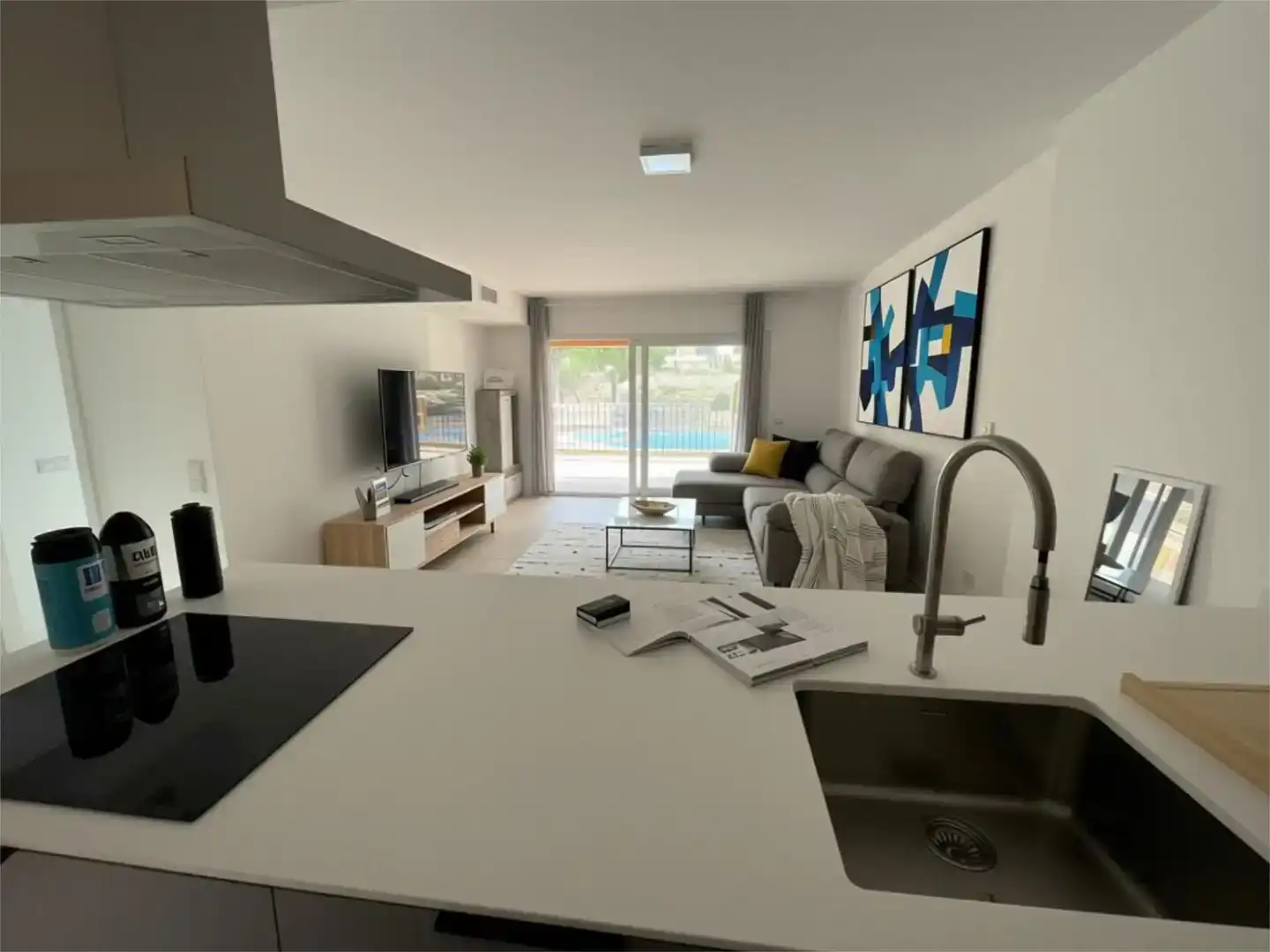Wohnzimmer von Wohnung zum Verkauf in Andratx mit Klimaanlage und Schwimmbad