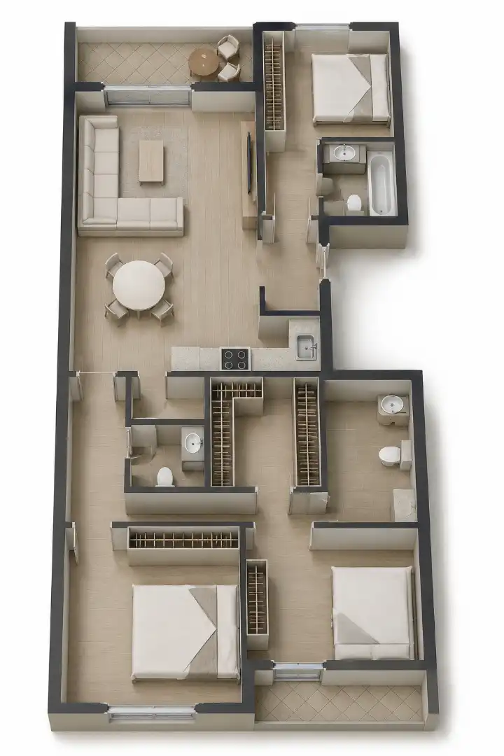 Wohnung zum Verkauf in Figueres mit Heizung, Parkett und Terrasse