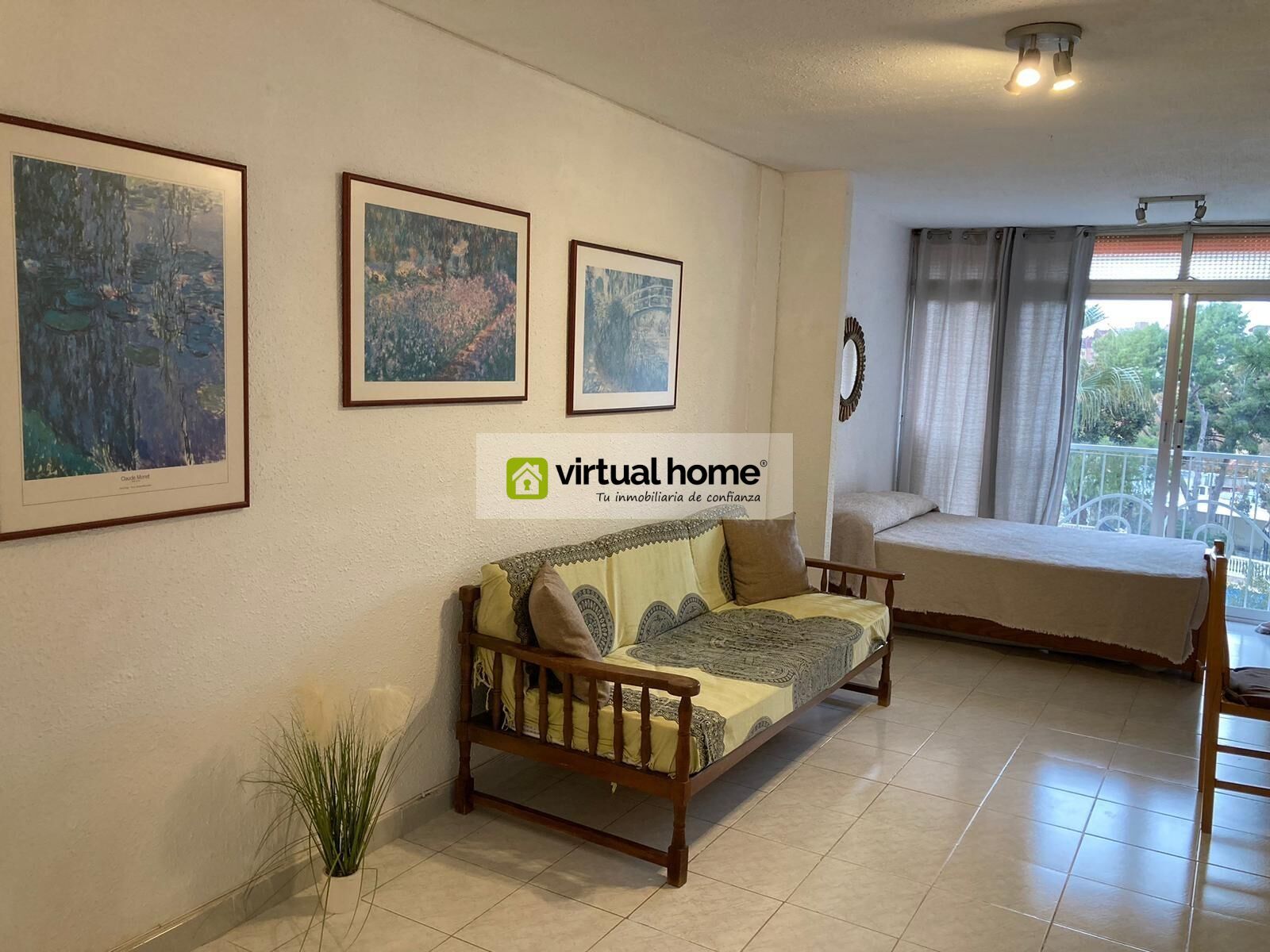 Living room of Study to rent in Benidorm  with Private garden and Community pool