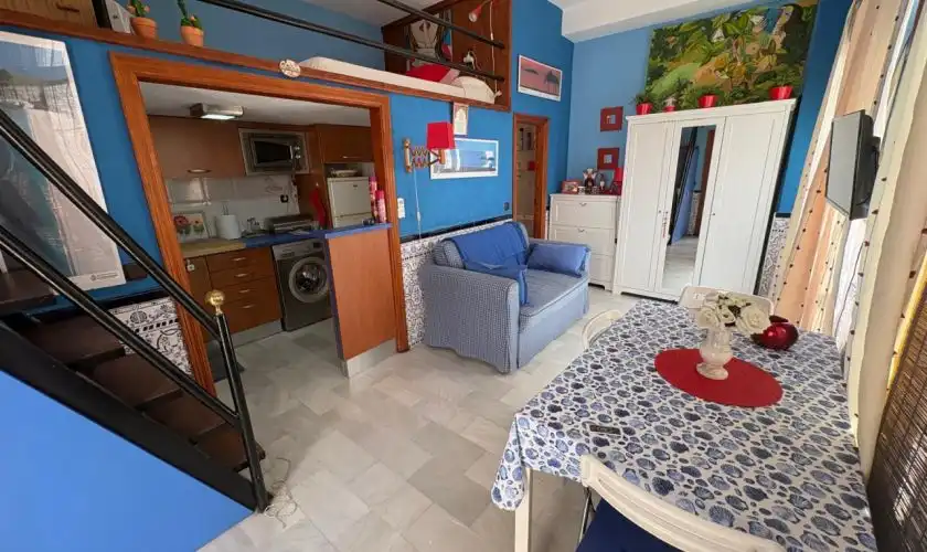 Sala d'estar de Estudi en venda en Carboneras amb Aire condicionat, Moblat i Rentadora