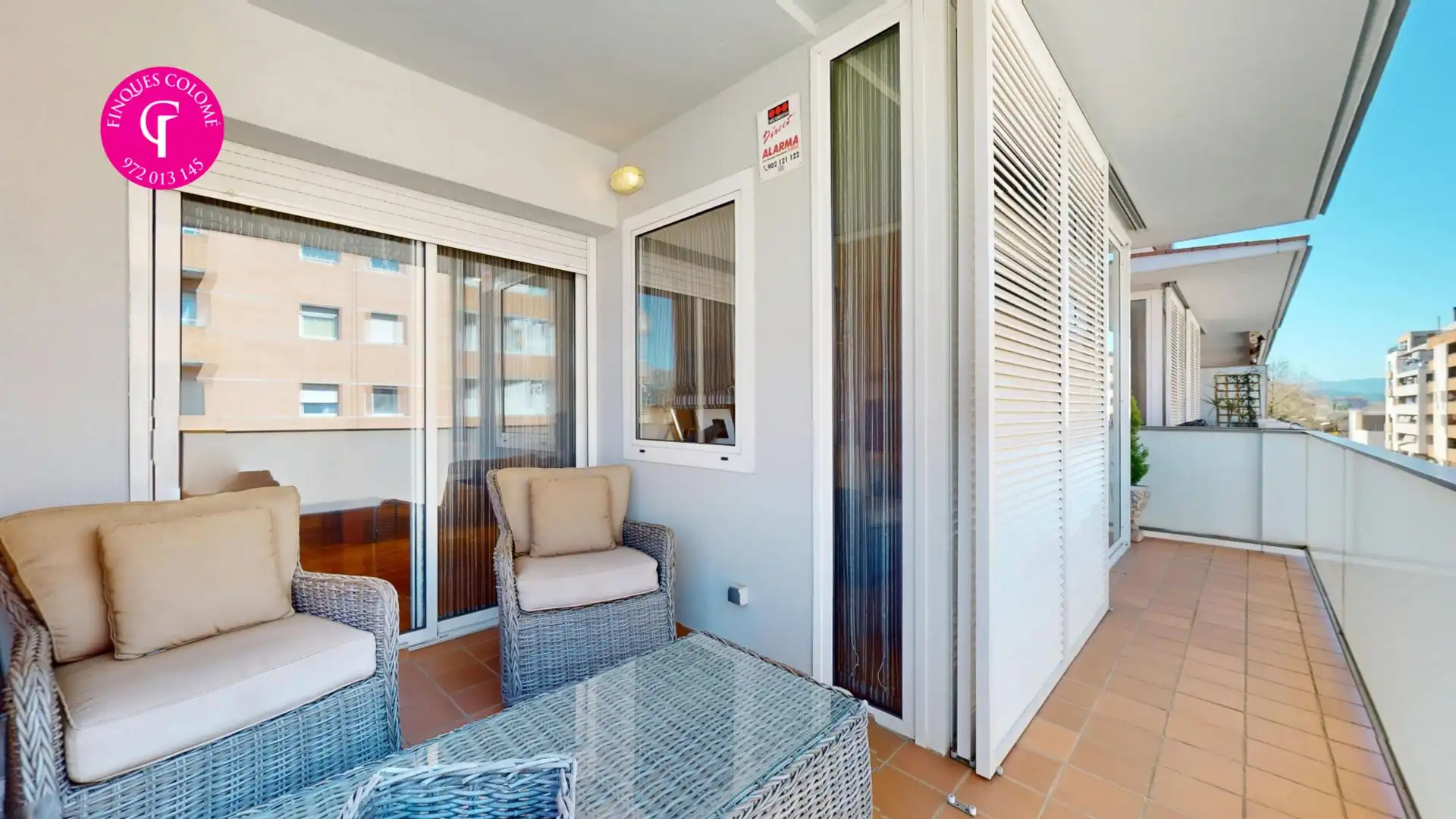 Balcony of Attic for sale in Girona Capital  with Air Conditioner, Heating and Terrace