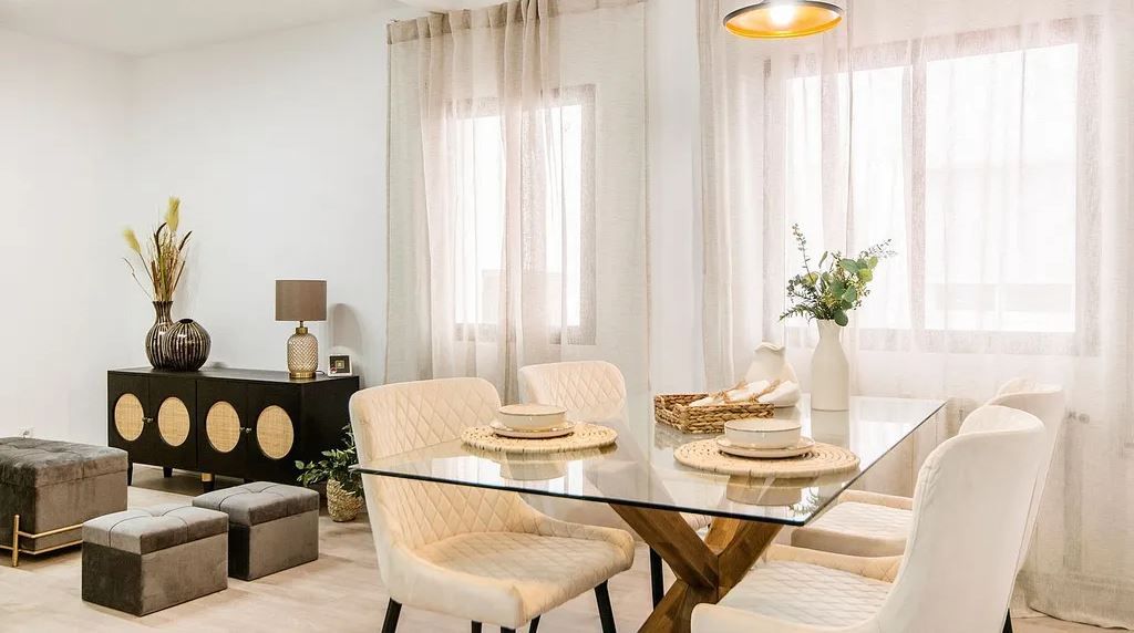 Dining room of Flat to rent in  Madrid Capital  with Air Conditioner, Furnished and Pets allowed