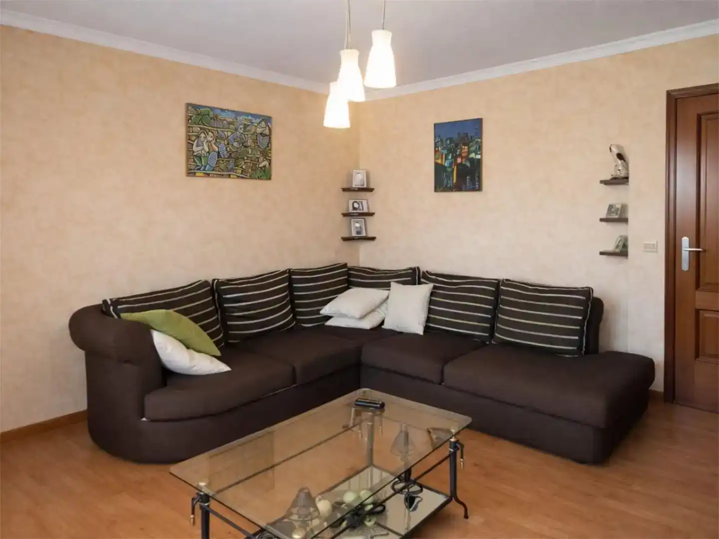 Living room of Flat for sale in Boqueixón  with Private garden, Storage room and Furnished