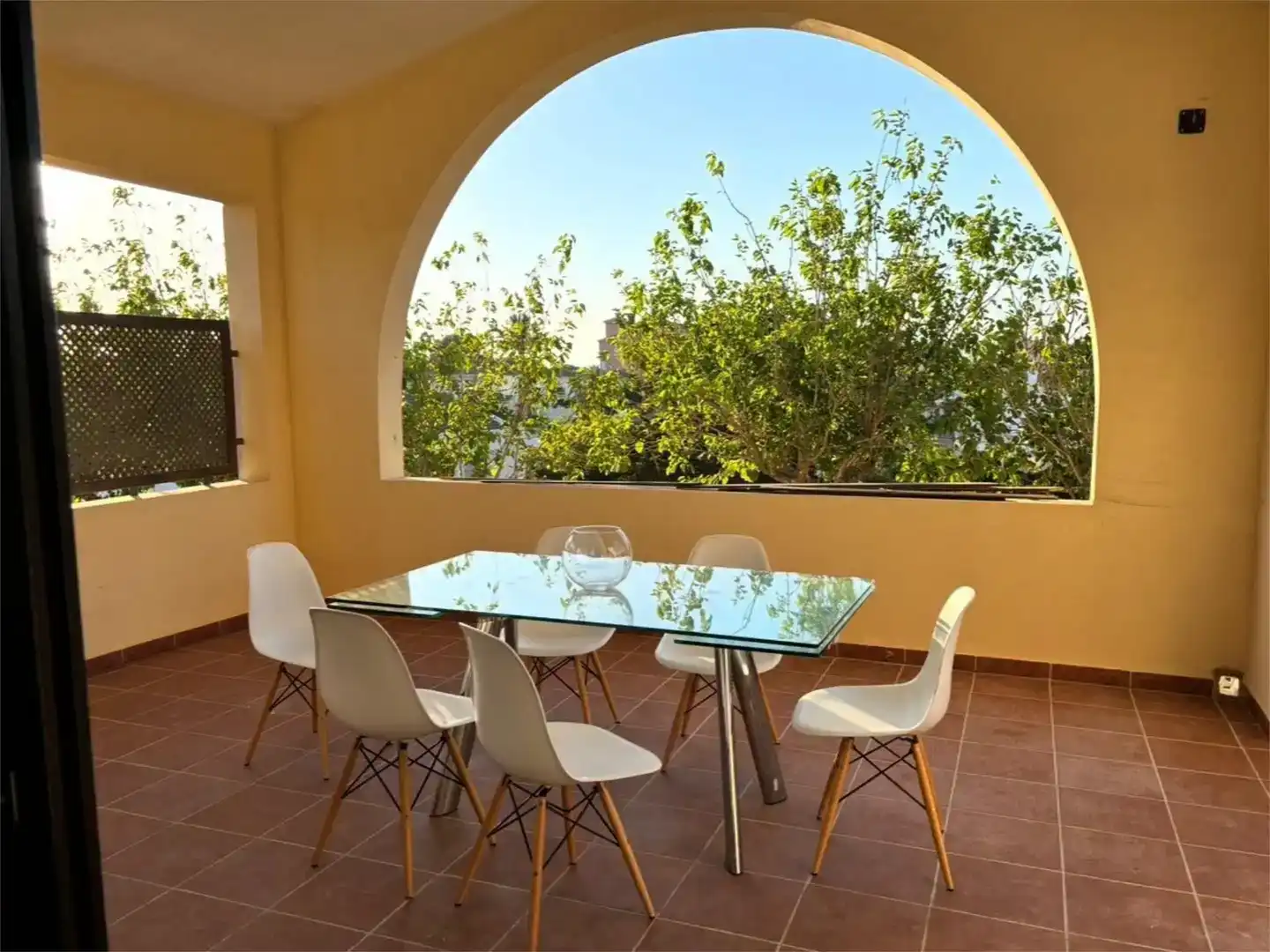 Terrassa de Casa adosada de lloguer en Cartagena amb Aire condicionat, Jardí privat i Moblat