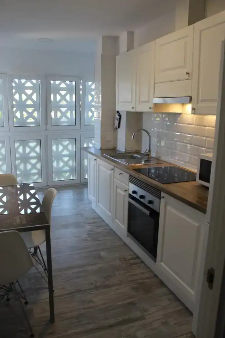 Kitchen of Flat for sale in Dénia  with Air Conditioner, Storage room and Furnished