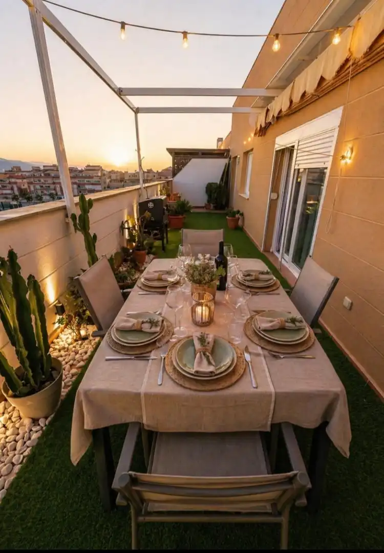 Terrace of Attic for sale in Roquetas de Mar  with Air Conditioner, Heating and Private garden