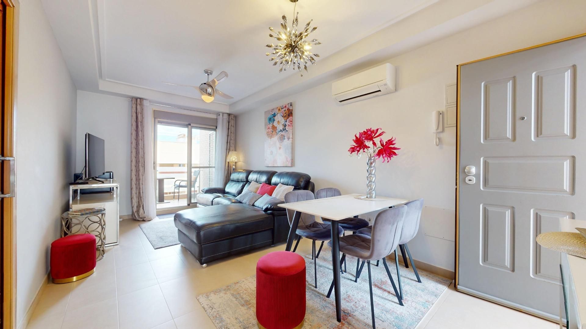 Living room of Attic for sale in Pilar de la Horadada  with Air Conditioner, Terrace and Balcony