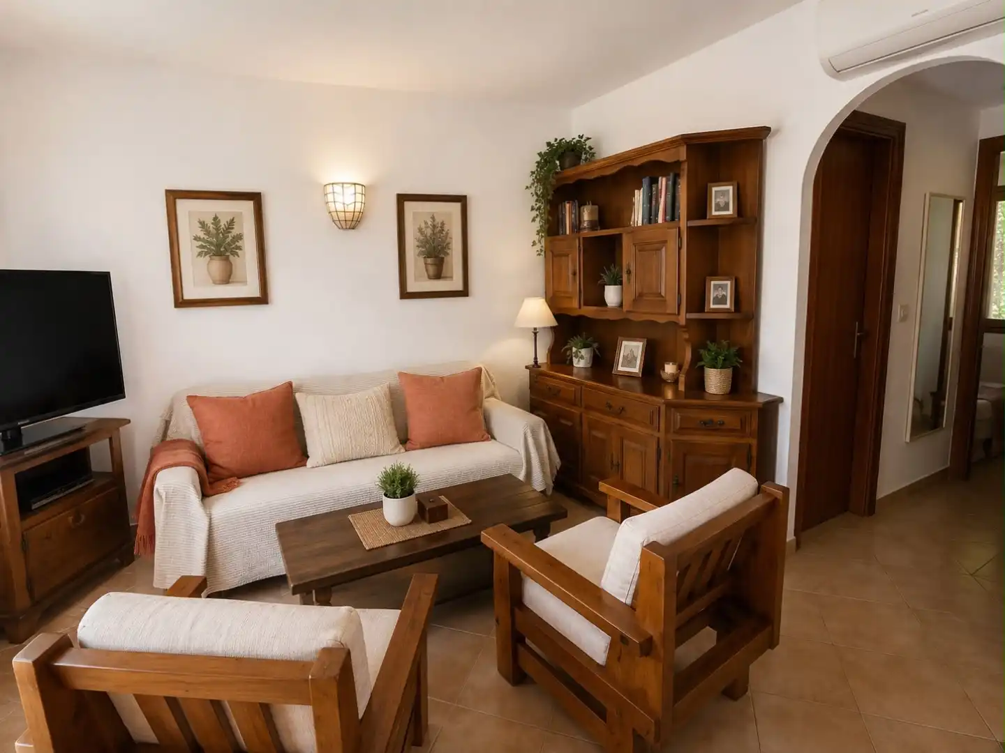Sala d'estar de Casa o xalet en venda en Dénia amb Aire condicionat, Terrassa i Piscina