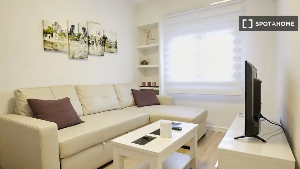 Sala de estar de Piso de alquiler en Madrid con Aire acondicionado, Calefacción y Amueblado