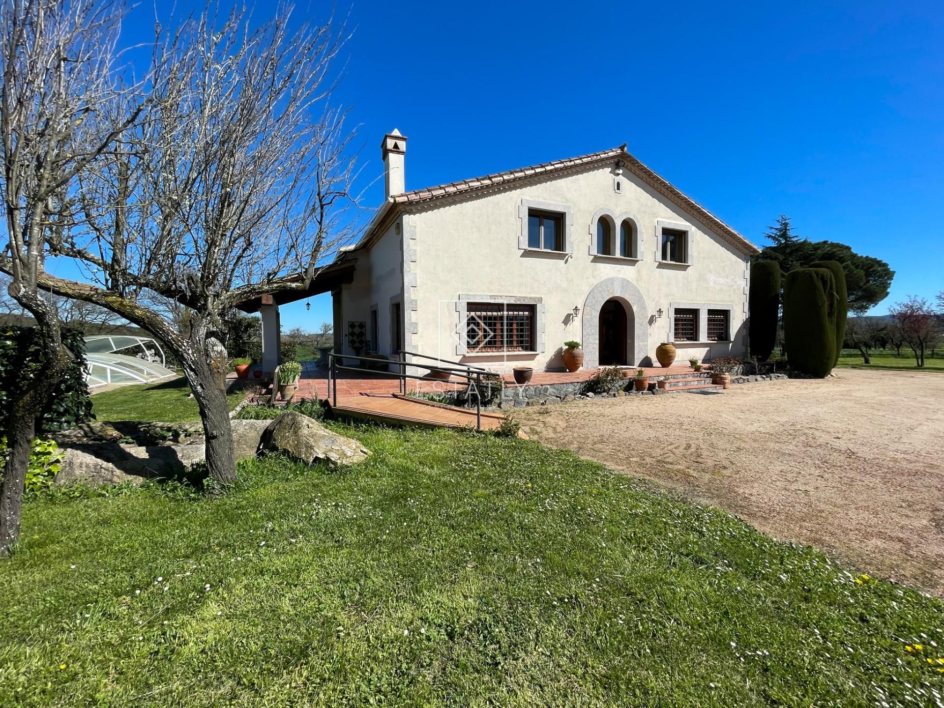 Exterior view of Country house for sale in Vidreres  with Heating, Private garden and Terrace